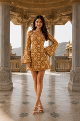 Golden Hour Flare Mini Dress by Rouhab – product view 1