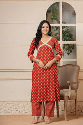 Fiesta Cotton Kurta Set - Rouhab