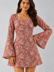 Mauve Bloom Dress — detail view