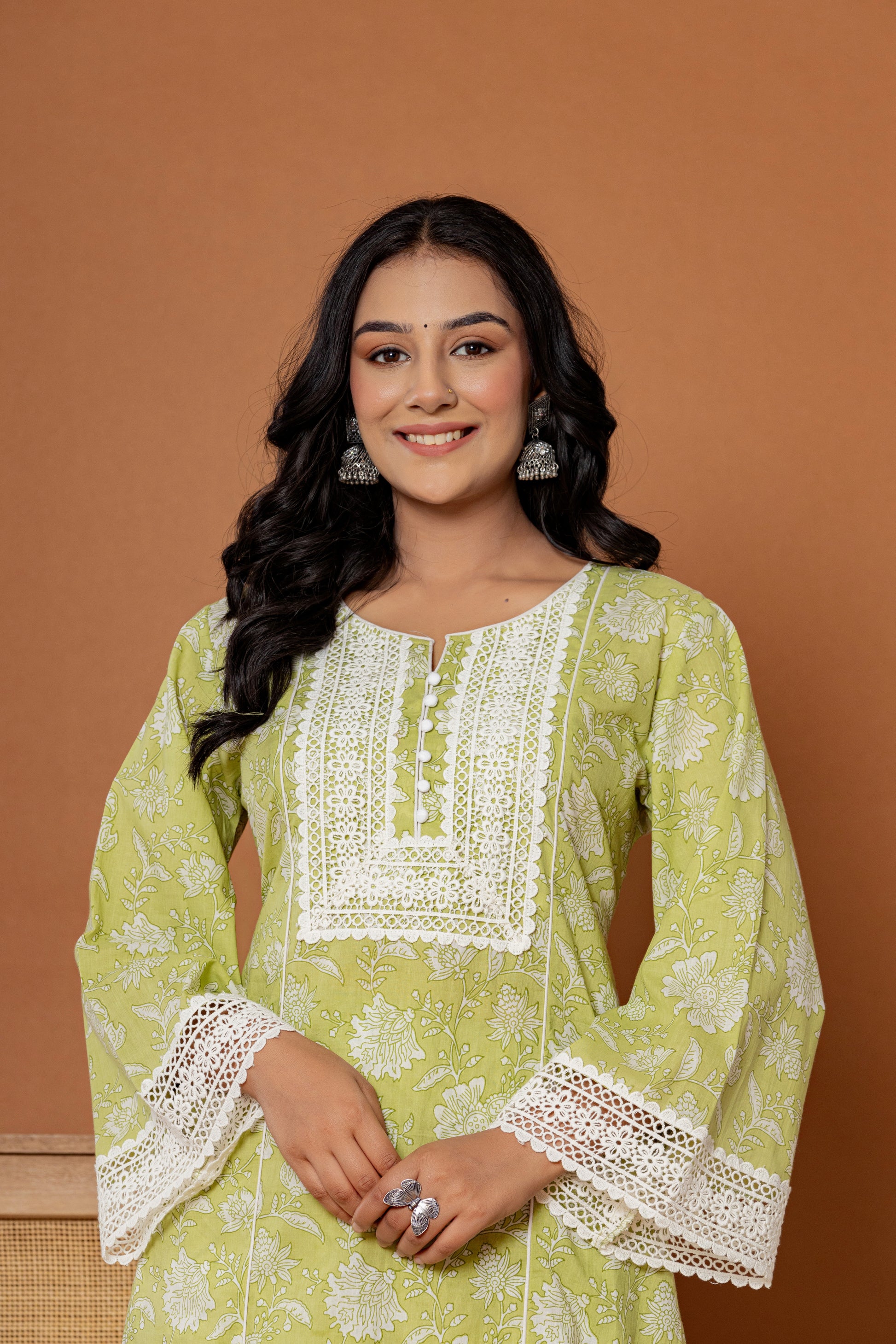 Mellow Green Cotton Kurta Set - Rouhab