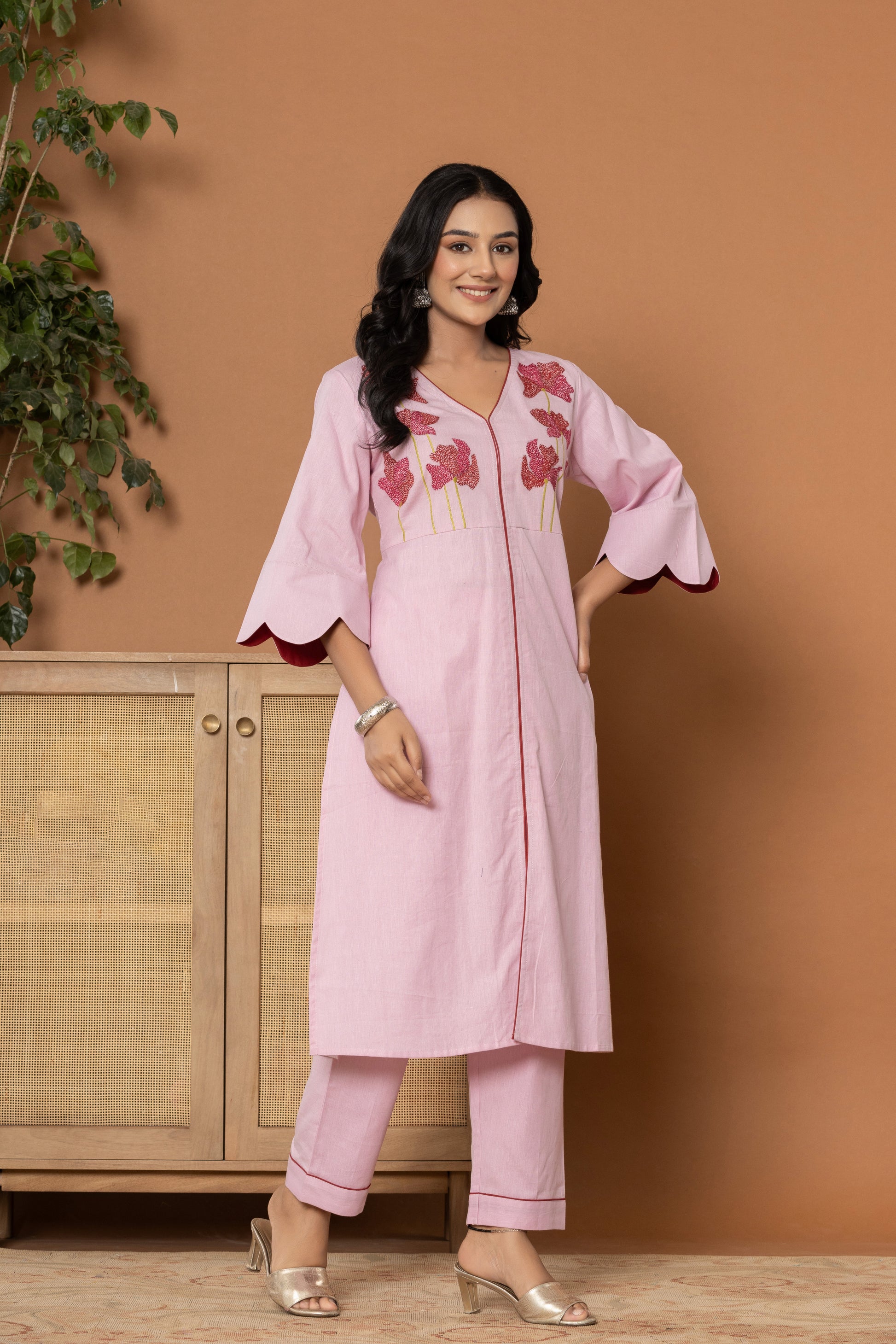 Cherry Blossom Flex Kurta Set - Rouhab