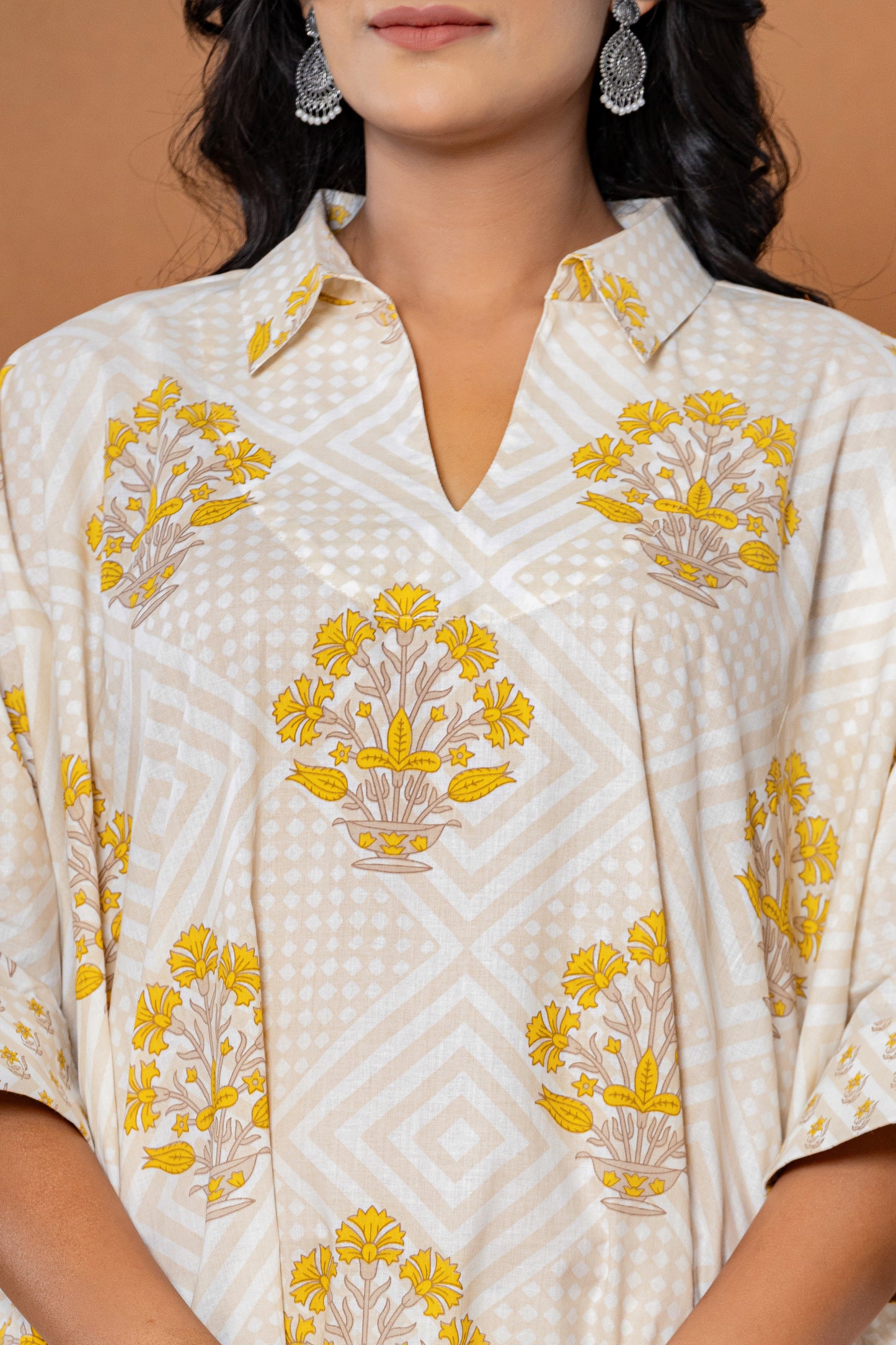 Daisy Daze Yellow Cotton Kurta Set - Rouhab