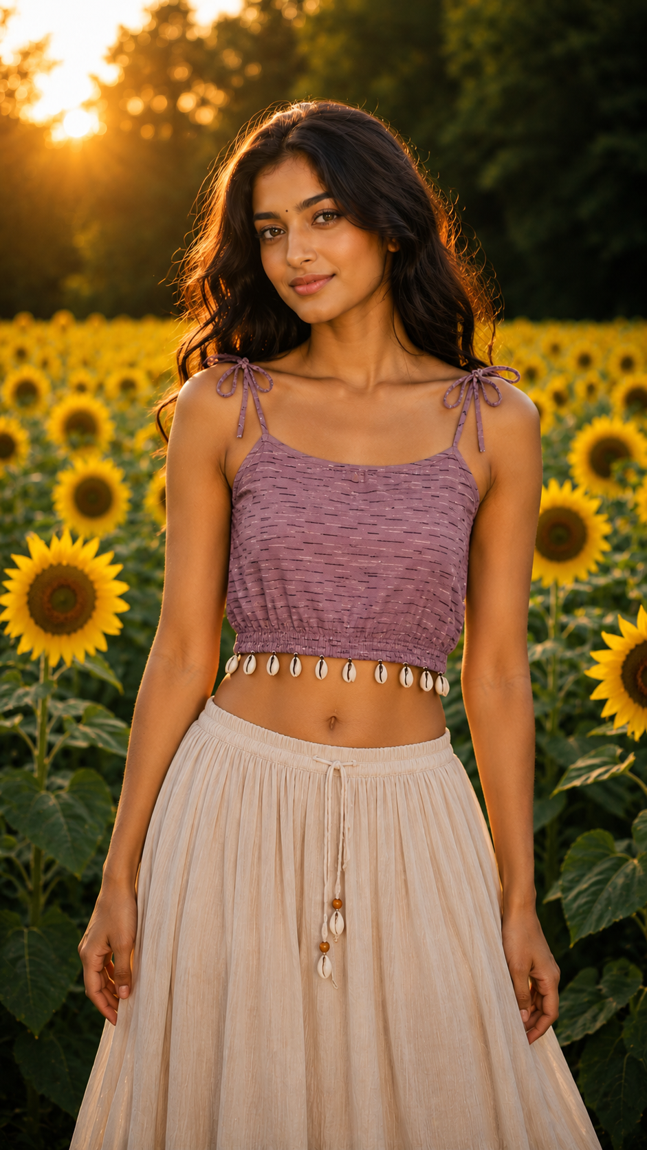Boho Tie Strap Crop Top