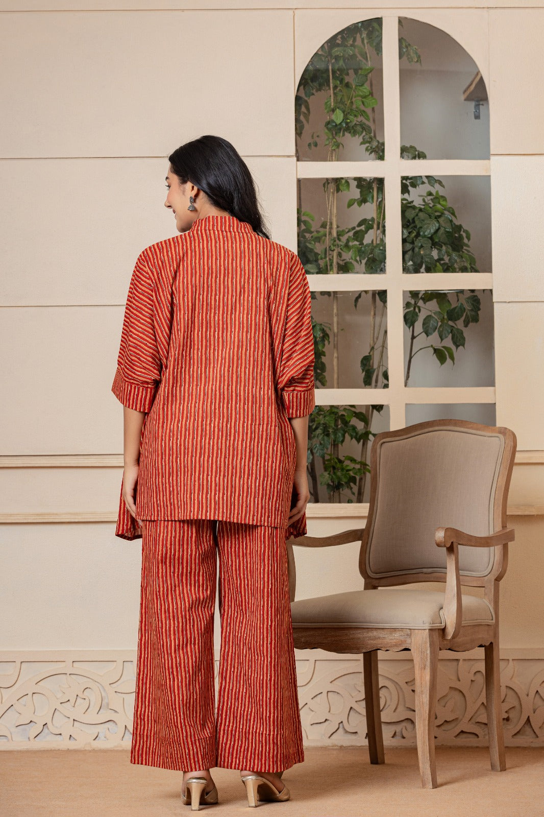 Paprika Cotton Kurta Set - Rouhab