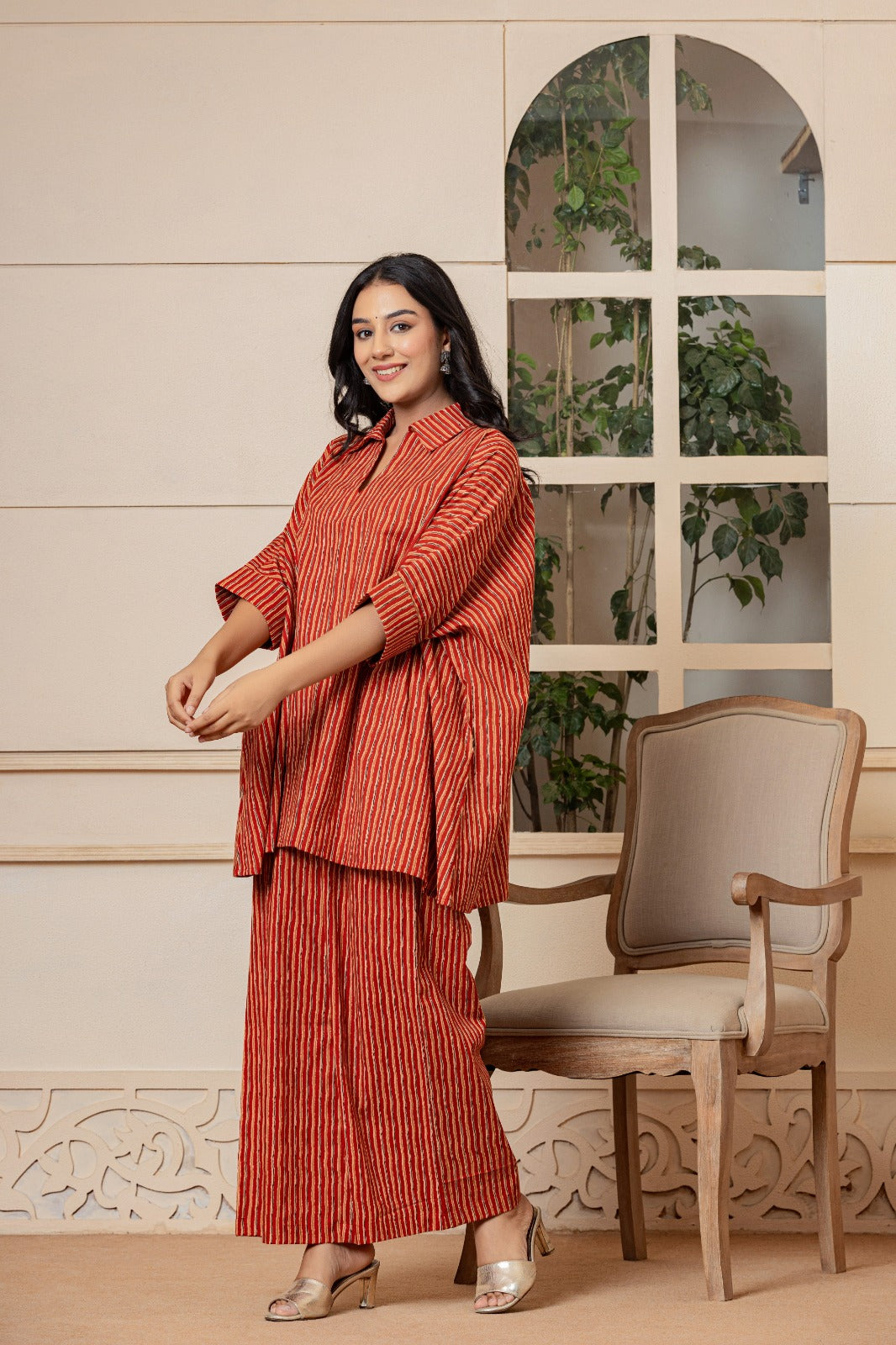 Paprika Cotton Kurta Set - Rouhab