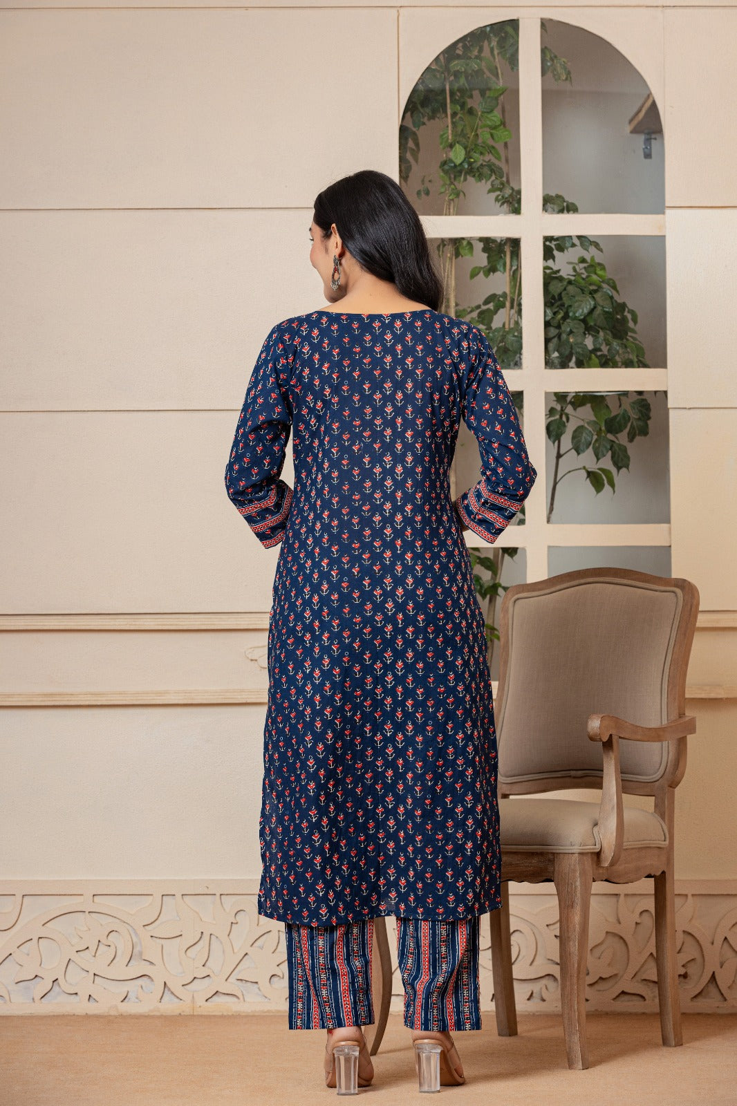 Ocean Cavern Cotton Kurta Set - Rouhab