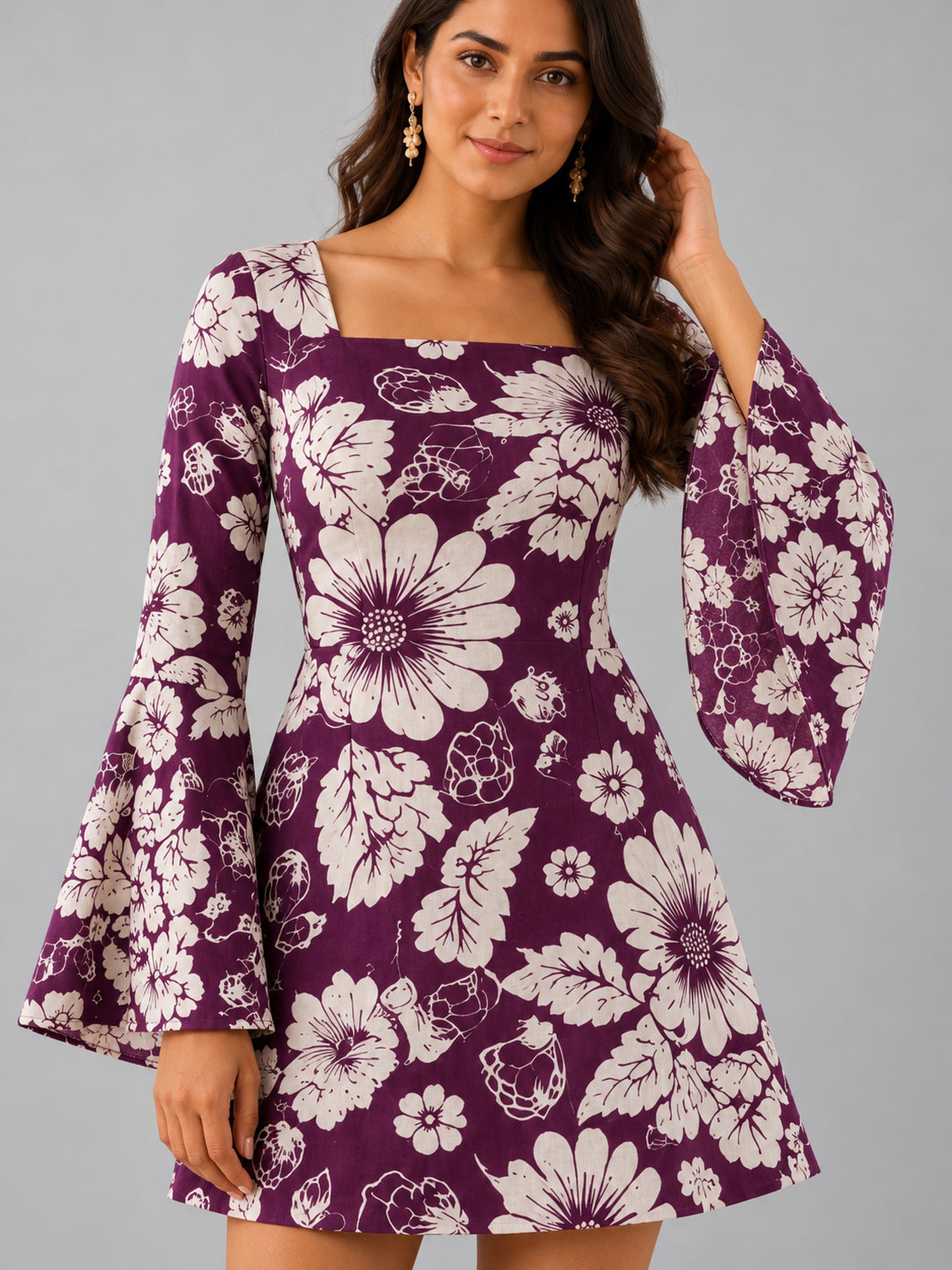 Plum Blossom Muse Dress — detail view